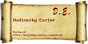 Dudinszky Eszter névjegykártya