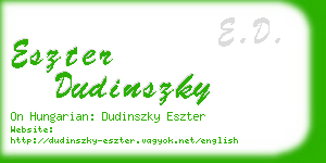 eszter dudinszky business card